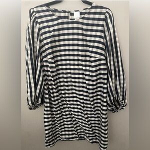 H&M Black and White Checkered Mini Dress